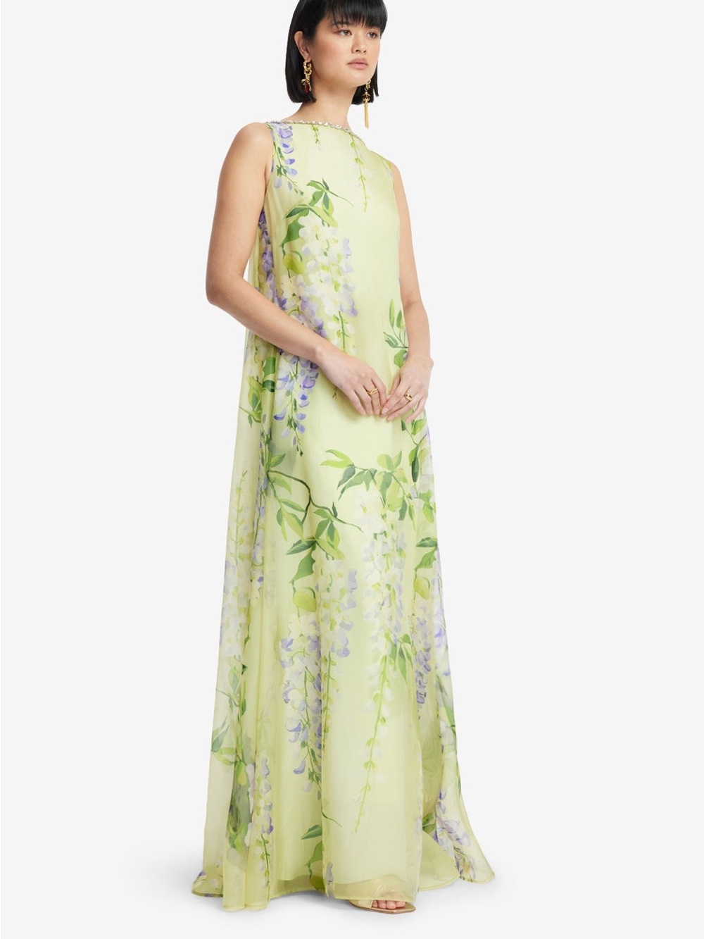 LEO LIN Yumei Silk Embellished Open Back Gown NWT – Size US 2 - Picture 5 of 10